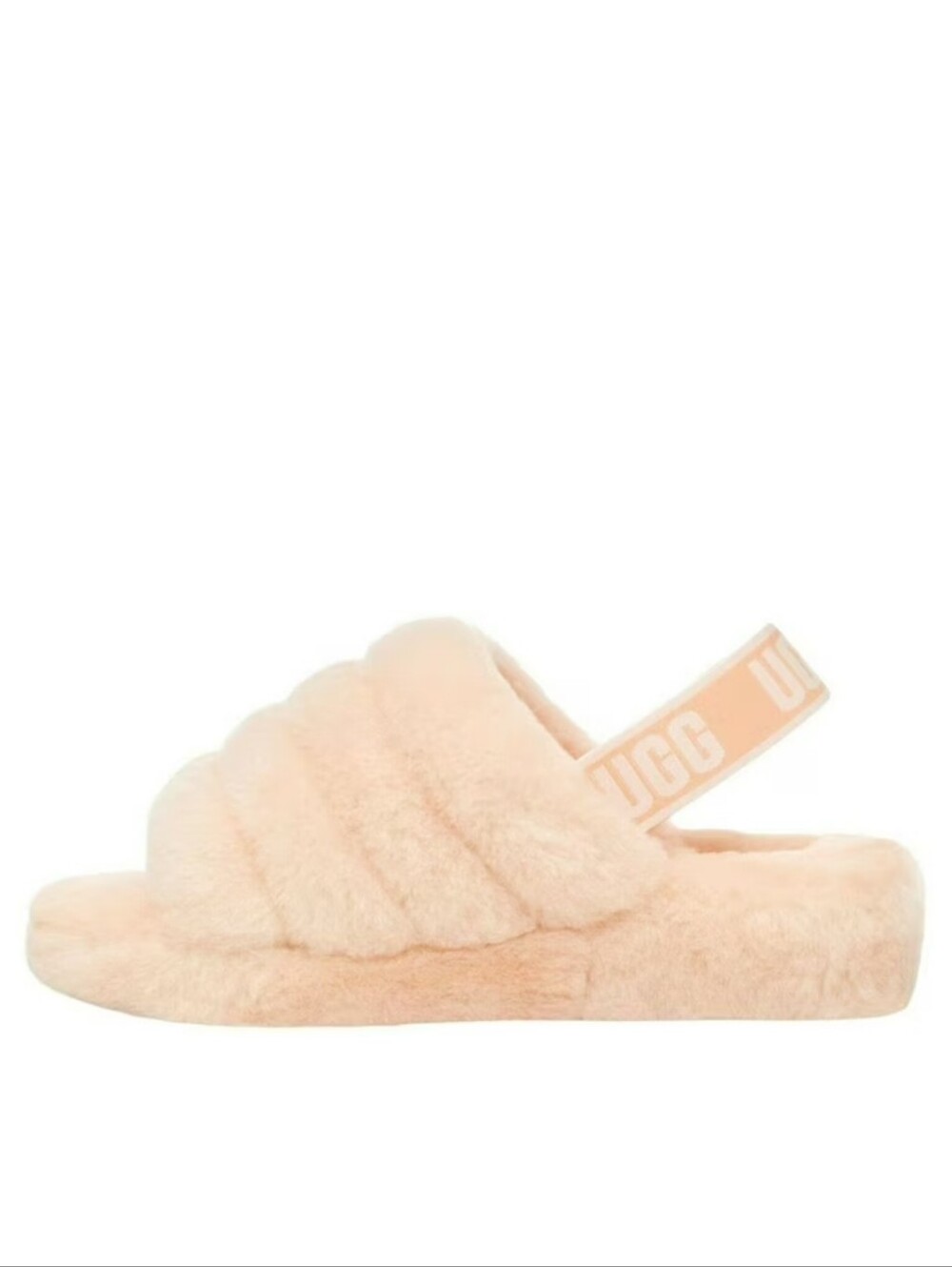 UGG Fluff Yeah Peach Slipper Sandal Size 10